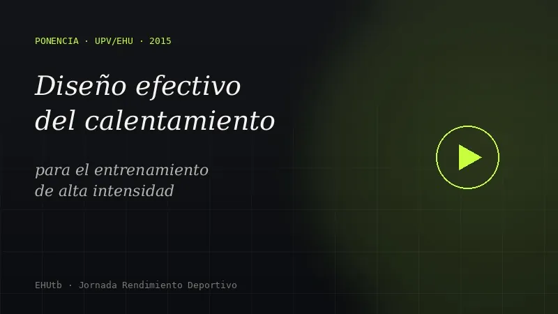 Diseño efectivo del calentamiento para el entrenamiento de alta intensidad